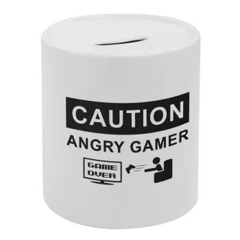 Caution, angry gamer!, Κουμπαράς πορσελάνης με τάπα