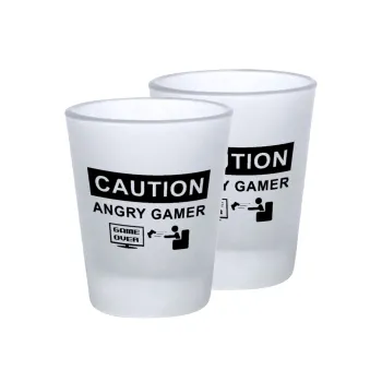 Caution, angry gamer!, Σφηνοπότηρα γυάλινα 45ml του πάγου (2 τεμάχια)
