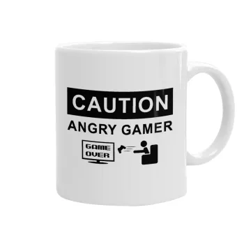 Caution, angry gamer!, Κούπα, κεραμική, 330ml