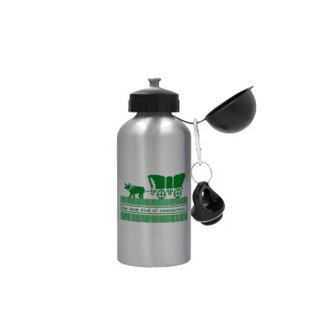 Oregon Trail, cov... edition, Metallic water jug, Silver, aluminum 500ml