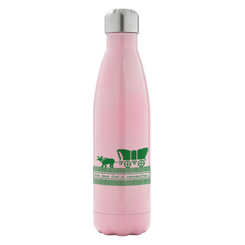 Oregon Trail, cov... edition, Metal mug thermos Pink Iridiscent (Stainless steel), double wall, 500ml