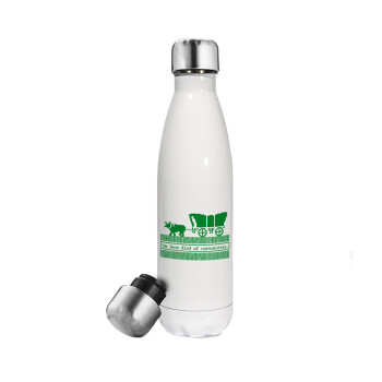 Oregon Trail, cov... edition, Metal mug thermos White (Stainless steel), double wall, 500ml