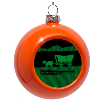 Oregon Trail, cov... edition, Orange Christmas tree ornament bauble 8cm