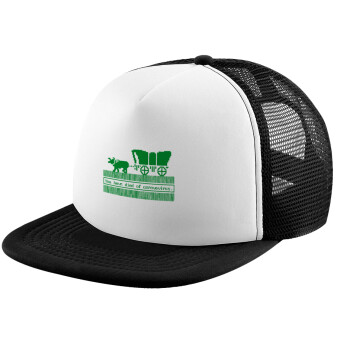 Oregon Trail, cov... edition, Καπέλο Ενηλίκων Soft Trucker με Δίχτυ Black/White (POLYESTER, ΕΝΗΛΙΚΩΝ, UNISEX, ONE SIZE)