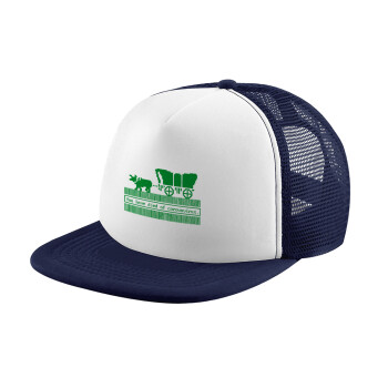 Oregon Trail, cov... edition, Καπέλο Ενηλίκων Soft Trucker με Δίχτυ Dark Blue/White (POLYESTER, ΕΝΗΛΙΚΩΝ, UNISEX, ONE SIZE)