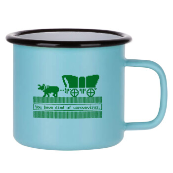 Oregon Trail, cov... edition, Κούπα Μεταλλική εμαγιέ ΜΑΤ σιέλ 360ml