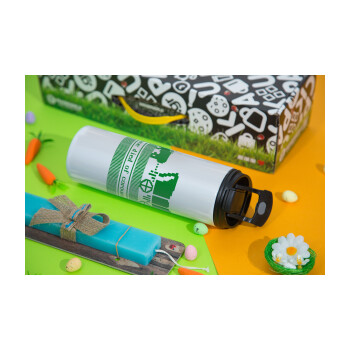 Oregon Trail, cov... edition, Easter candle,Travel Tumbler 2 Lids, with metal straw & cleaning brush & aromatic flat candle (30cm) (BLUE)