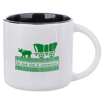 Oregon Trail, cov... edition, Κούπα κεραμική 400ml Λευκή/Μαύρη
