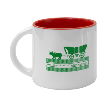 Oregon Trail, cov... edition, Κούπα κεραμική 400ml Λευκή/Κόκκινη