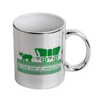 Oregon Trail, cov... edition, Κούπα κεραμική, ασημένια καθρέπτης, 330ml