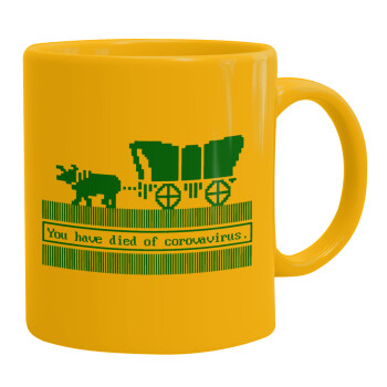 Oregon Trail, cov... edition, Ceramic coffee mug yellow, 330ml (1pcs)