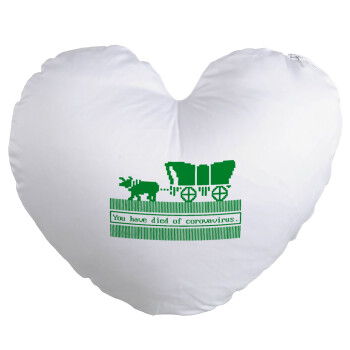 Oregon Trail, cov... edition, Μαξιλάρι καναπέ καρδιά 40x40cm περιέχεται το  γέμισμα