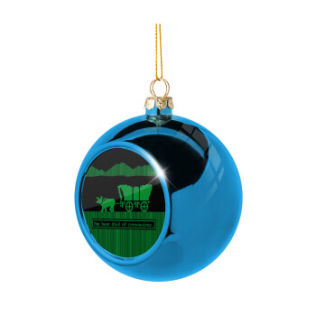 Oregon Trail, cov... edition, Χριστουγεννιάτικη μπάλα δένδρου Μπλε 8cm
