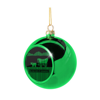 Oregon Trail, cov... edition, Χριστουγεννιάτικη μπάλα δένδρου Πράσινη 8cm