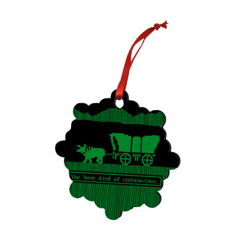 Oregon Trail, cov... edition, Christmas ornament snowflake wooden 7.5cm