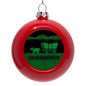 Oregon Trail, cov... edition, Red Christmas tree ornament bauble 8cm