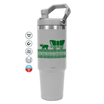 Oregon Trail, cov... edition, ΓΚΡΙ χρώματος Θερμός Ανοξείδωτο 890ml (30oz) με χερούλι