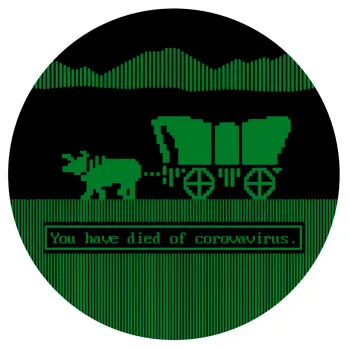 Oregon Trail, cov... edition, Mousepad Round 20cm