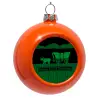 Orange Christmas tree ornament bauble 8cm