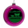 Purple Christmas tree ornament bauble 8cm