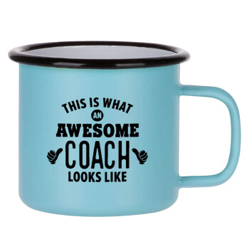 This is what an awesome COACH looks like!, Κούπα Μεταλλική εμαγιέ ΜΑΤ σιέλ 360ml