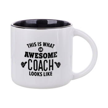 This is what an awesome COACH looks like!, Κούπα κεραμική 400ml Λευκή/Μαύρη