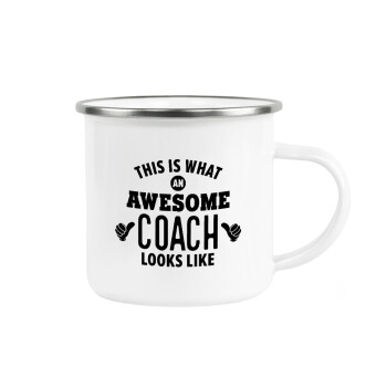 This is what an awesome COACH looks like!, Κούπα Μεταλλική εμαγιέ λευκη 360ml