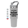 GREY color, 890ml (30oz) stainless Steel Tumbler with Handle