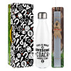 Easter candle, metallic white thermos bottle (500ml) & aromatic flat candle (30cm) (GRAY)