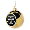 Golden Christmas tree ball ornament 8cm
