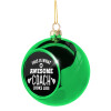 Green Christmas tree ornament ball 8cm