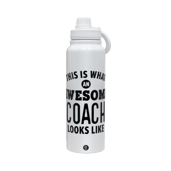This is what an awesome COACH looks like!, 1L Stainless Steel Thermal Bottle with Phone Holder & Double Wall Insulation