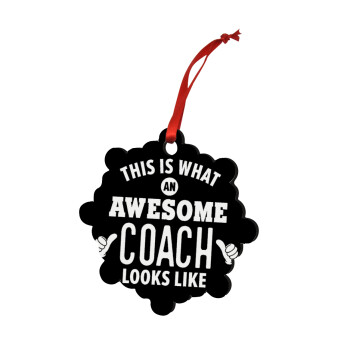 This is what an awesome COACH looks like!, Christmas ornament snowflake wooden 7.5cm