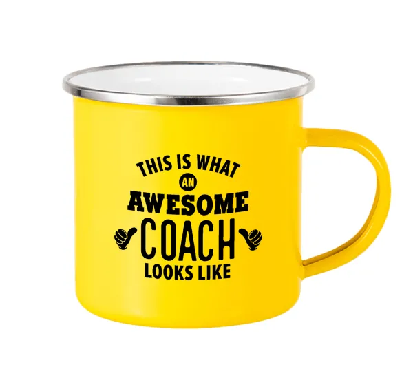 This is what an awesome COACH looks like! — Yellow Enamel Metallic Cup 360ml