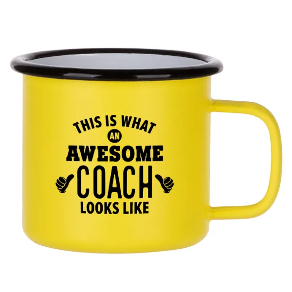 This is what an awesome COACH looks like! — Κούπα Μεταλλική εμαγιέ ΜΑΤ Κίτρινη 360ml