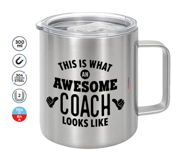 This is what an awesome COACH looks like! — Double-walled stainless steel mug 300ml with temperature-retaining lid