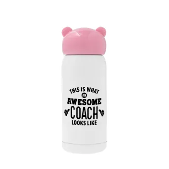 This is what an awesome COACH looks like!, Pink stainless steel thermal flask, 320ml