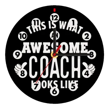 This is what an awesome COACH looks like!, Ρολόι τοίχου ξύλινο (20cm)