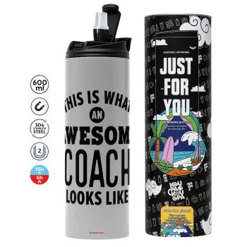 This is what an awesome COACH looks like!, Tumbler stainless steel GREY 600ml