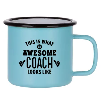 This is what an awesome COACH looks like!, Κούπα Μεταλλική εμαγιέ ΜΑΤ σιέλ 360ml