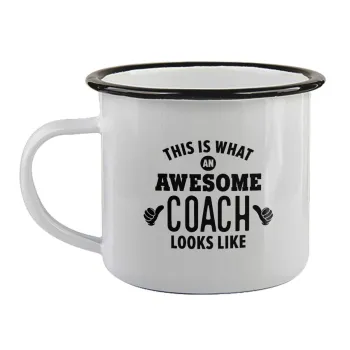 This is what an awesome COACH looks like!, Κούπα εμαγιέ με μαύρο χείλος 360ml