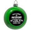 Green Christmas tree ornament bauble 8cm