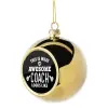 Golden Christmas tree ball ornament 8cm