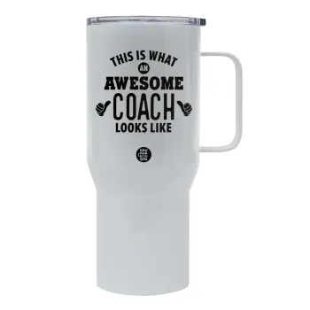 This is what an awesome COACH looks like!, Mega Stainless steel Tumbler with lid, double wall 750L