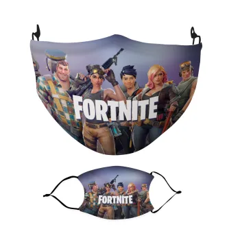 Fortnite Battle royale, Μάσκα υφασμάτινη Ενηλίκων πολλαπλών στρώσεων με υποδοχή φίλτρου