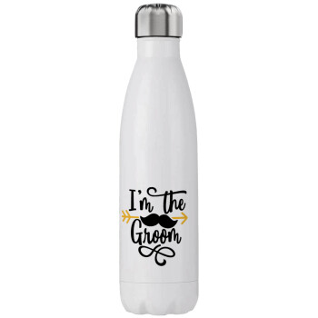 I'm the groom mustache, Stainless steel, double-walled, 750ml