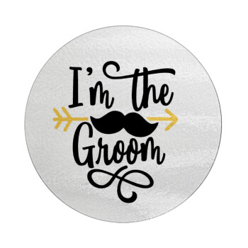 I'm the groom mustache, Επιφάνεια κοπής γυάλινη στρογγυλή (30cm)