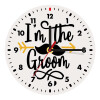 I'm the groom mustache, Wooden wall clock (20cm)