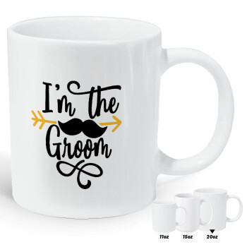I'm the groom mustache, Κούπα Giga, κεραμική, 590ml