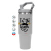 GREY color, 890ml (30oz) stainless Steel Tumbler with Handle